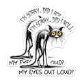 (2 Pack) Funny Cat Magnets - I'm Sorry Did I Roll My Eyes Out Loud - Quirky Cat Art - 5" On Longest Side - for Cars, Fridges, Toolboxes - Made in USA - MAG7334