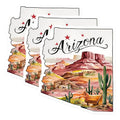 (3 Pack) Arizona Decals - State Pride - Desert Landscape Laptop Decals- 3 Inches On Longest Side - Easy Peel & Apply - Made in USA - 3MCS5041