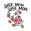 (2 Pack) Super Mom Goose Magnets - Busy Mama Duck Cartoon - Mother's Day Fridge Decor - Fun Mom Appreciation Gift Ideas - 5 Inches On Longest Side - Thick Durable Magnet - Made in USA - MAG37830