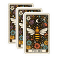 (3 Pack) Honey Bee Decals - Floral Stickers - Moon and Stars Decals - 3 Inches On Longest Side - Easy Peel & Apply - Made in USA - 3MCS4122