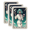 (3 Pack) Hot Mess Skeleton Decals - Funny Sarcastic Stickers - Tarot Card Laptop Decal - 3 Inches On Longest Side - Easy Peel & Apply - Made in USA - 3MCS4205