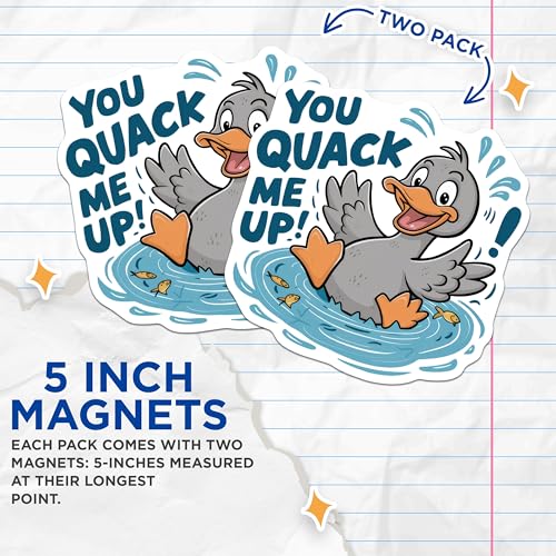 (2 Pack) Funny Quotes Magnet - 5" On Longest Side - Sticks to Smooth Flat Surfaces - Made in USA - MAG9523