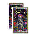 (2 Pack) The Gorilla Magnets - Skeleton Design - Colorful Floral Art - 5" On Longest Side - for Cars, Fridges, Toolboxes - Made in USA - MAG3648