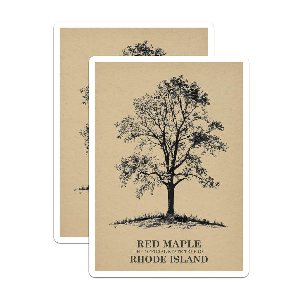(2 Pack) Red Maple Magnets - Rhode Island State Tree - Nature Inspired Home Decor - 5" On Longest Side - Premium Magnet - for Cars, Refrigerators, Toolboxes, Lockers - Made in USA - MAG18277