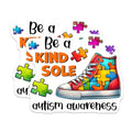 (2 Pack) Be a Kind Sole Magnets - Autism Awareness Magnets - Colorful Puzzle Piece Magnets for Fridge - 5" On Longest Side - for Cars, Refrigerators, Toolboxes, Lockers - Made in USA BMCS3200