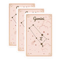 (3 Pack) Gemini Zodiac Decals - Constellation Stickers - Astrology Lover Gift - 3 Inches On Longest Side - Easy Peel & Apply - Made in USA - 3MCS8336