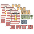 (3 Pack) DAD Decals - Funny Dad Moustache - Bruh Laptop Decals - 3 Inches On Longest Side - Easy Peel & Apply - Made in USA - 3MCS6230