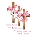 (3 Pack) Christian Cross Decals - Jesus Loves Me - Faith Based Decorations - 3 Inches On Longest Side - Easy Peel & Apply - Made in USA - 3MCS7694