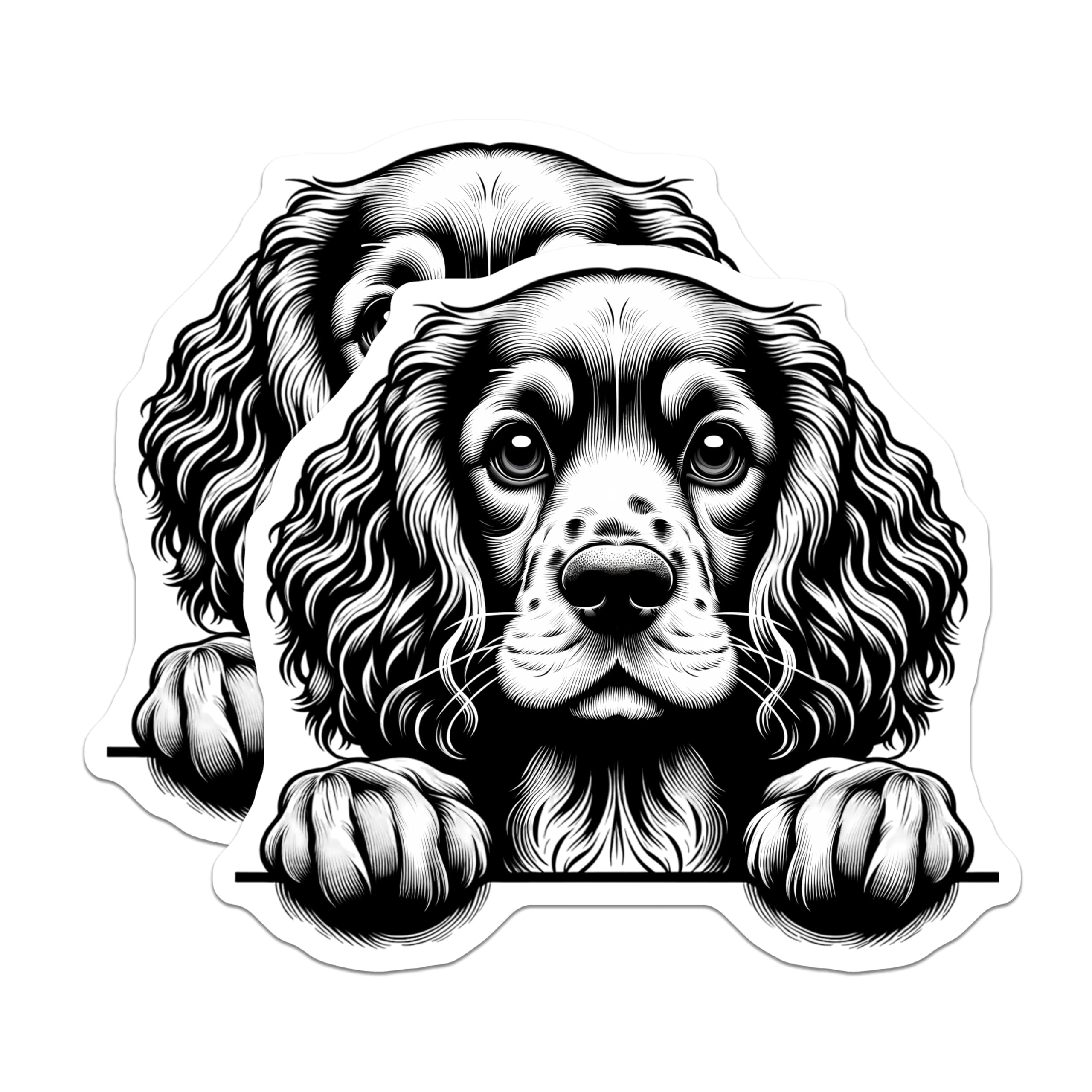 (2 Pack) Cocker Spaniel Magnets - Dog Breed Art - Fridge Decor Magnet - 5" On Longest Side - Premium Magnet - for Cars, Refrigerators, Toolboxes, Lockers - Made in USA - MAG14018