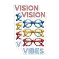 (2 Pack) Vision Vibes Magnets - Retro Glasses - Inspirational Home Decor - 5" On Longest Side - for Cars, Fridges, Toolboxes - Made in USA - MAG8084