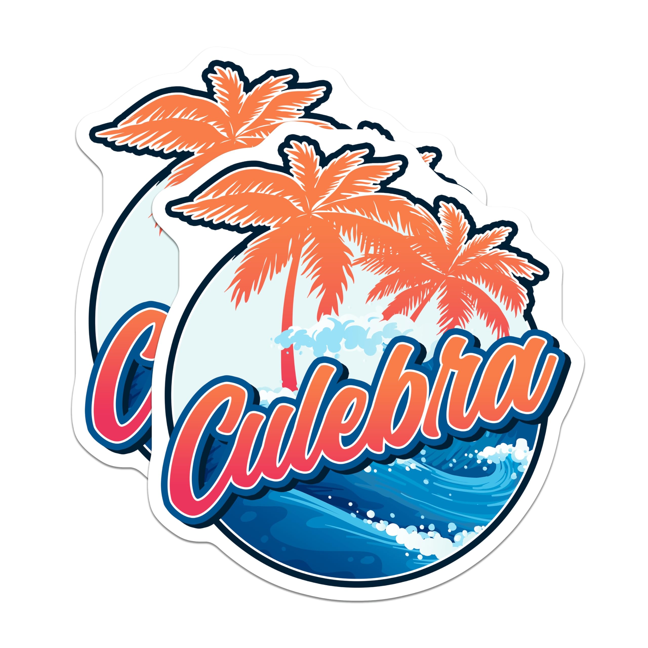 (2 Pack) Culebra Puerto Rico Magnets - Tropical Island Decor - Beach Vibes Fridge Magnets - 5" On Longest Side - Premium Magnet - for Cars, Refrigerators, Toolboxes, Lockers - Made in USA - MAG18617