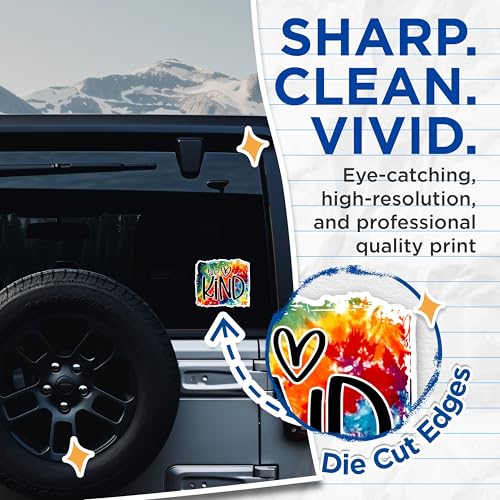 (2 Packs) Be Kind Stickers - Positive Inspiring Motivating Be Love Decals - 5 Inches On Longest Side - Premium Vinyl Decal - Sticks to Any Smooth Flat Surface - Made in USA - BMCS2503