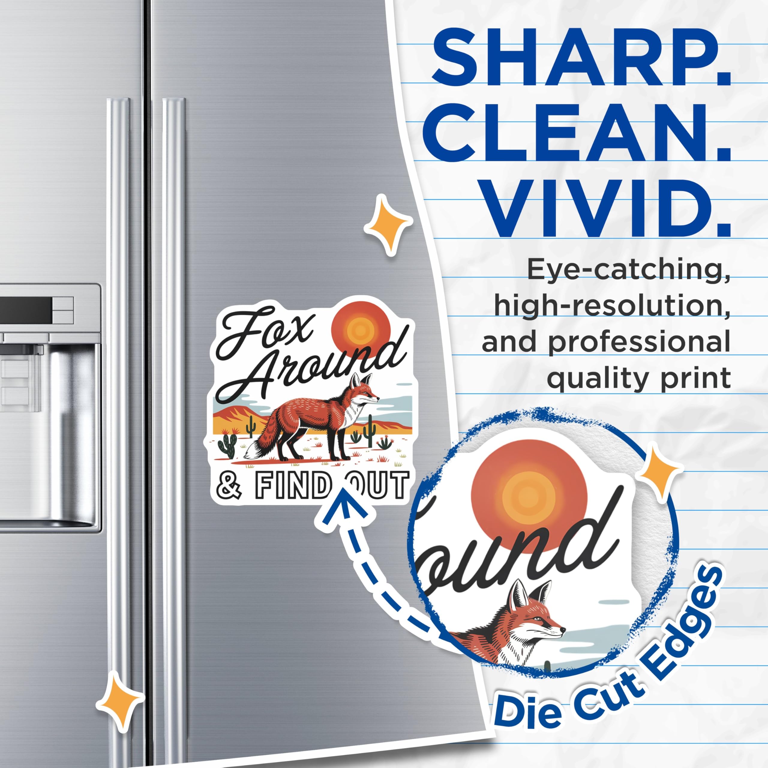 (2 Pack) Office Decor Magnet - Refrigerator Decor - 5" On Longest Side - Sticks to Smooth Flat Surfaces - Made in USA - MAG9581