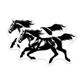 (2 Pack) Galloping Horse Magnets - Equine Lover Art - Farmhouse Ranch Decor - Stable Accessory - 5 Inches On Longest Side - Thick Durable Magnet - Made in USA - MAG38957