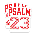 (2 Pack) Psalm 23 Magnets - Bible Verse Checkered Scripture Magnet - Christian Faith Decor - Religious Inspiration - 5 Inches On Longest Side - Thick Durable Magnet - Made in USA - MAG30485