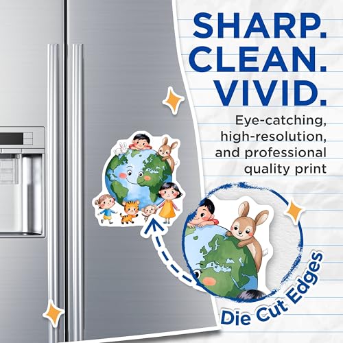 (2 Pack) Kids World Magnets Magnets - Cute Animal Friends - Earth Day Decor for Kids Room - 5" On Longest Side - Made in USA - Sticks to Refrigerators & Metal Surfaces - MAG8439