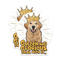 (2 Pack) Golden Retriever Magnets Magnets - Dog Lover Decor - Cute Dog Art - 5" On Longest Side - Made in USA - Sticks to Refrigerators & Metal Surfaces - MAG8514
