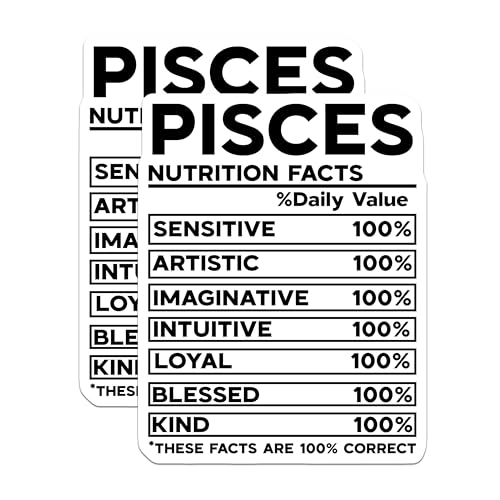 (2 Pack) Zodiac Sign Stickers - Astrology Sticker Pack - Horoscope Stickers - 5" On Longest Side - Sticks to Smooth Flat Surfaces - Made in USA - BMCS5259
