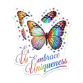 (2 Pack) Rainbow Butterfly Decor Magnet - 5" On Longest Side - Sticks to Smooth Flat Surfaces - Made in USA - MAG10061