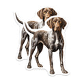 (2 Pack) German Shorthaired Pointer Magnets - GSP Dog Lover Decor - Hunting Dog Owner Refrigerator Accessory - 5 Inches On Longest Side - Thick Durable Magnet - Made in USA - MAG27766