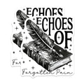 (2 Pack) Echoes of Forgotten Pain Stickers - Feather Sticker - Book Sticker - Grief Sticker - Memory Sticker - 5" On Longest Side - Sticks to Any Smooth Flat Surface - Made in USA - BMCS3447