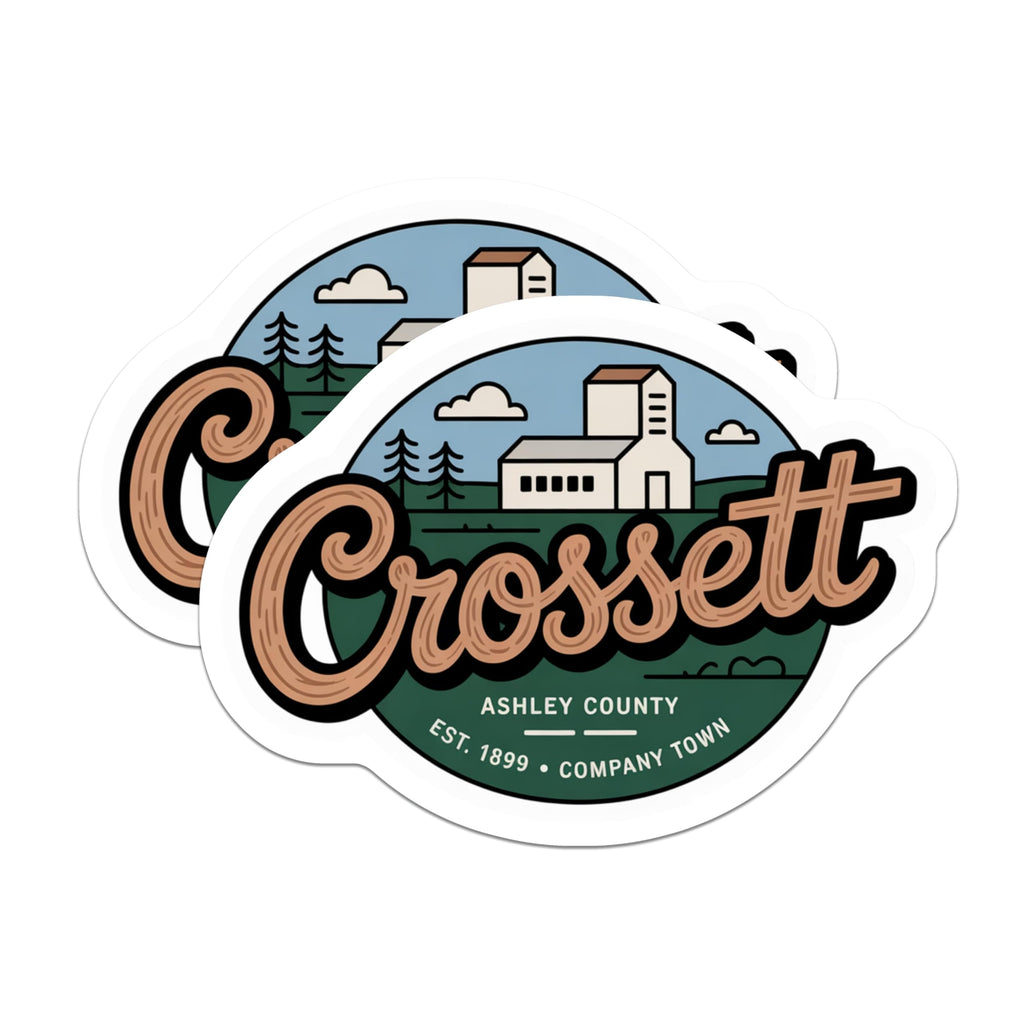 (2 Pack) Crossett Arkansas Magnets - Ashley County Souvenir - Company Town Decoration - 5" On Longest Side - Premium Magnet - for Cars, Refrigerators, Toolboxes, Lockers - Made in USA - MAG17723