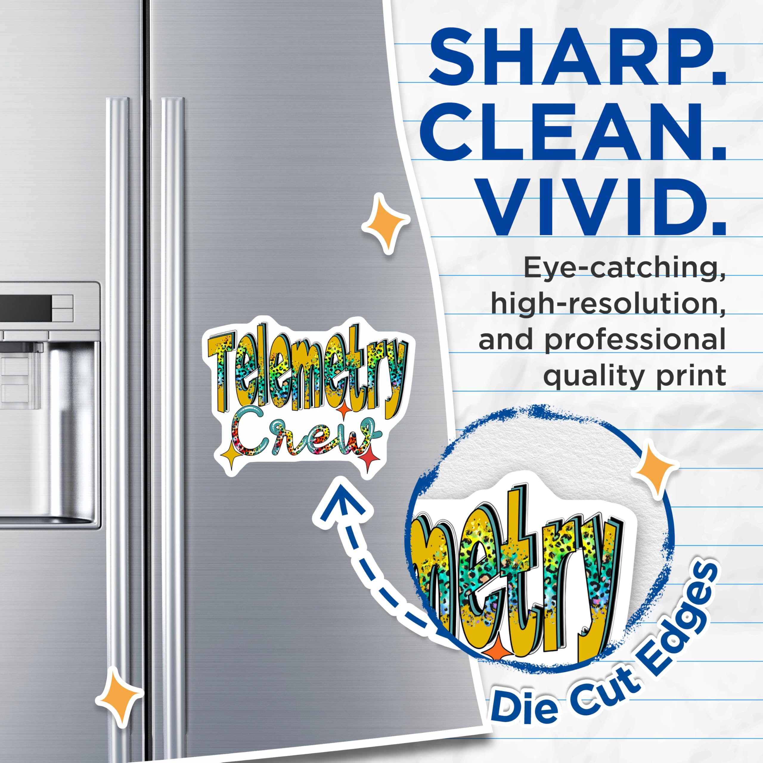 (2 Pack) Telemetry Crew Magnets - Nursing Team Decor - Medical Staff Room Magnetic - 5" On Longest Side - Premium Magnet - for Cars, Refrigerators, Toolboxes, Lockers - Made in USA - MAG17901