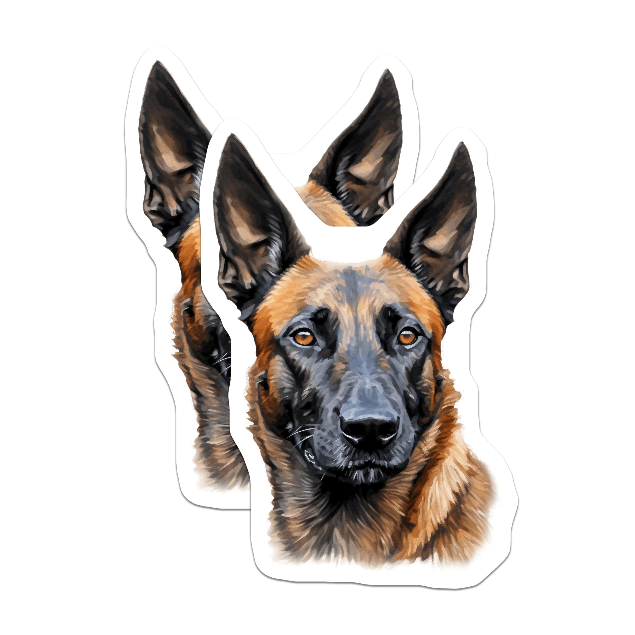 (2 Pack) German Shepherd Magnets - Dog Lover Decor - Pet Parent Present - 5 Inches On Longest Side - Thick Durable Magnet - Made in USA - MAG26350