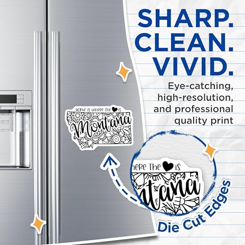 (2 Pack) Home is Where The Heart is Montana Magnets Magnets - 5" On Longest Side - Made in USA - Sticks to Refrigerators & Metal Surfaces - MAG9074