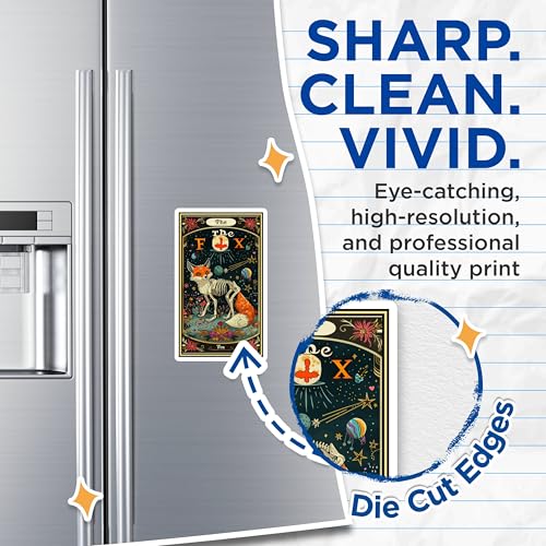 (2 Pack) Fox Art Magnets - Zodiac - Ative Animal Design - 5" On Longest Side - for Cars, Fridges, Toolboxes - Made in USA - MAG3640