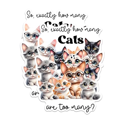 (2 Pack) Funny Cat Quote Magnets - Cute Cat Illustration Magnets - Cat Lover Decor Magnets- 5" On Longest Side - for Fridges, Toolboxes, Cars - Made in USA - MAG2937