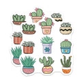 (2 Pack) Succulent Magnets - Cute Plant Decals - Potted Cacti Fridge Decorations - 5" On Longest Side - Premium Magnet - for Cars, Refrigerators, Toolboxes, Lockers - Made in USA - MAG18123