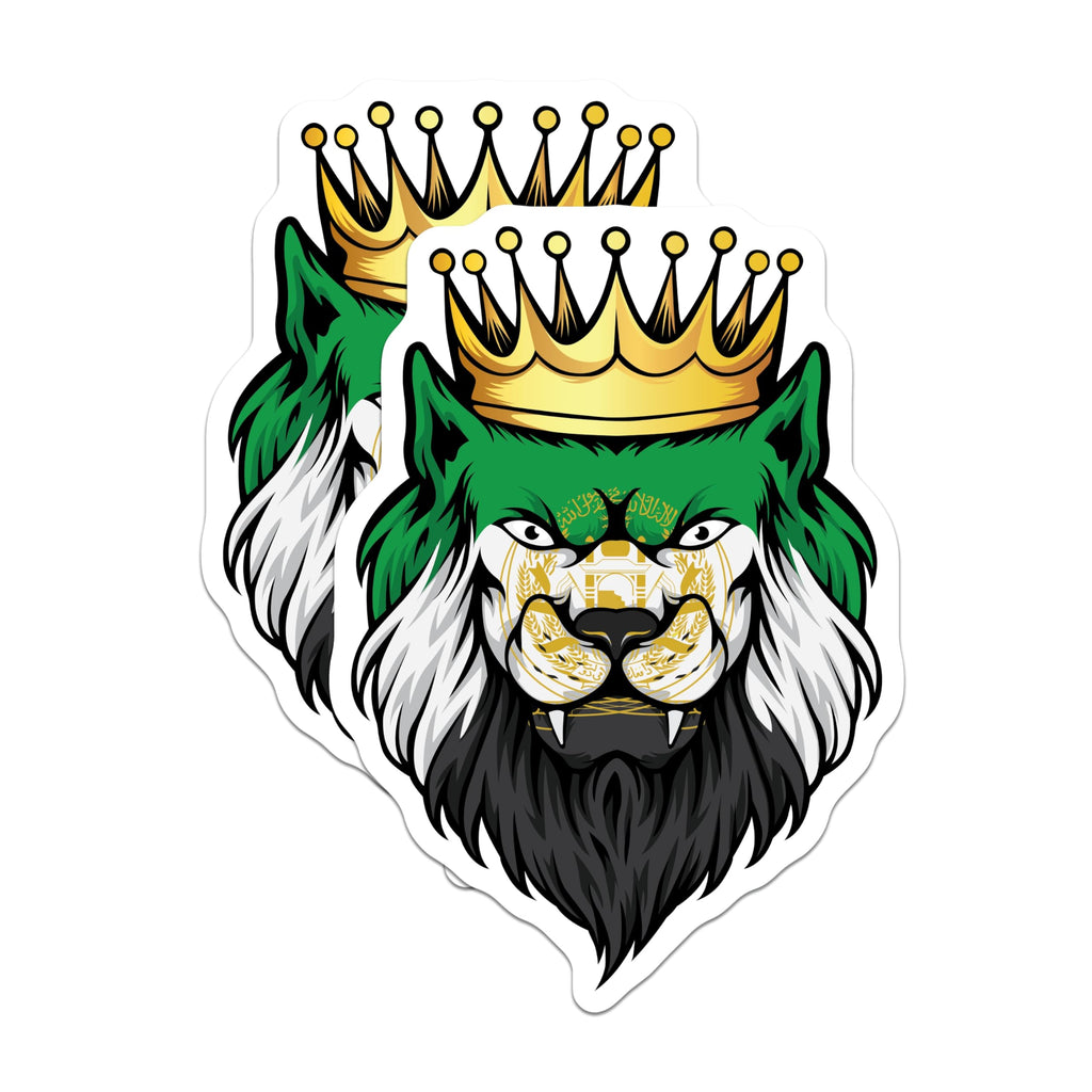 (2 Pack) Afghanistan Lion Magnets - Afghan Flag Art - Crowned Lion Souvenir - 5" On Longest Side - Premium Magnet - for Cars, Refrigerators, Toolboxes, Lockers - Made in USA - MAG18834