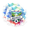 (2 Pack) Arkansas Travel Magnets - Souvenir Art - Decorative Fridge Magnets - 5" On Longest Side - for Cars, Fridges, Toolboxes - Made in USA - MAG6599