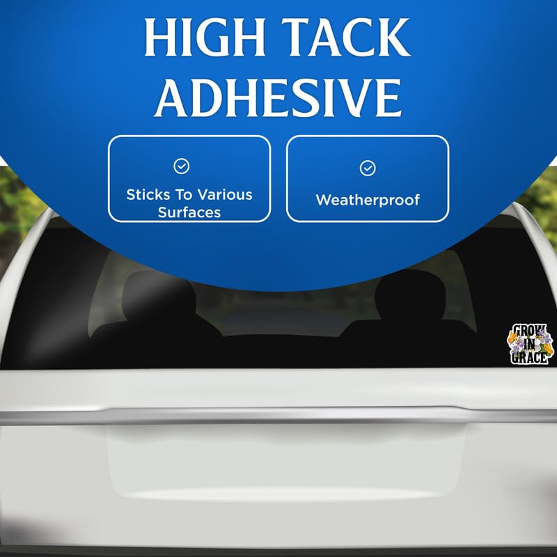 (2 Pack) Grow in Grace - Peaceful Inspiring Stickers - 5" On Longest Side - for Car, Truck, SUV - Easy Peel and Stick Vinyl Decals - Made in USA - BMCS0107