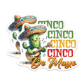 (2 Pack) Cinco De Mayo Stickers - Cactus Playing Guitar - Mexican Fiesta Decor - Party Vibes - Fun for Celebration - 5" On Longest Side - Sticks to Smooth Flat Surfaces - Made in USA - BMCS8229