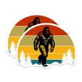 (2 Pack) Bigfoot Magnets - Sasquatch Legend Decor - Retro Outdoors Adventure Art - 5 Inches On Longest Side - Thick Durable Magnet - Made in USA - MAG22161