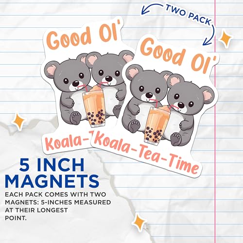 (2 Pack) Koala Magnets - 5" On Longest Side - for Cars, Fridges, Toolboxes - Made in USA - MAG7742