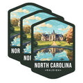 (3 Pack) North Carolina Decals - Raleigh Landmark - State Travel Souvenir - 3 Inches On Longest Side - Easy Peel & Apply - Made in USA - 3MCS0374