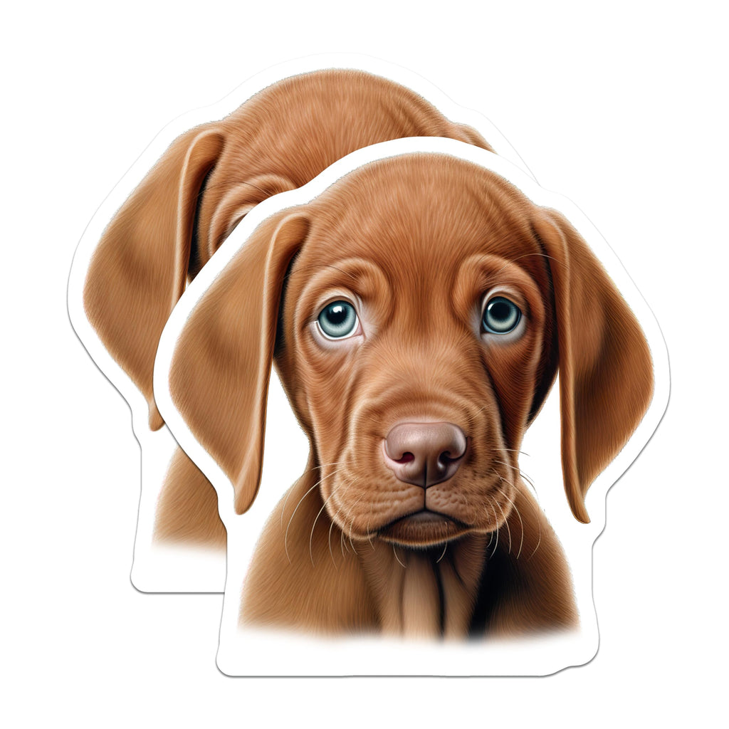 (2 Pack) Sad Puppy Eyes Magnets - Vizsla Dog Lover Accessory - Refrigerator Decor for Pet Parents - 5 Inches On Longest Side - Thick Durable Magnet - Made in USA - MAG26588