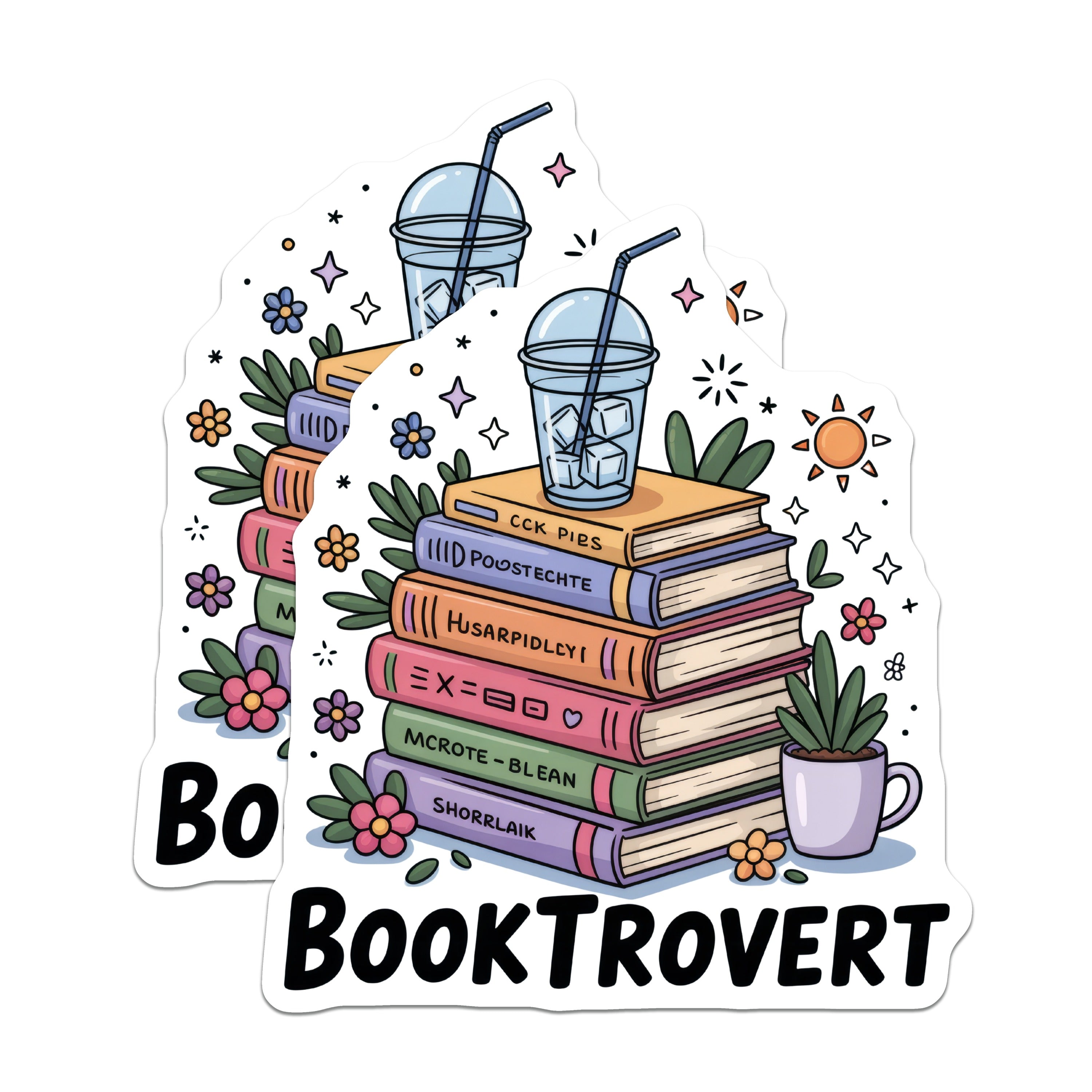 (2 Pack) Booktrovert Magnets - Reader Aesthetic Decor - Introvert Home Items for Bookworms - 5 Inches On Longest Side - Thick Durable Magnet - Made in USA - MAG39971