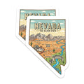 (2 Pack) Nevada Magnets - The Silver State - Nevada State Map - USA Travel Decor - 5" On Longest Side - Premium Magnet - for Cars, Refrigerators, Toolboxes, Lockers - Made in USA - MAG17899