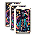 (3 Pack) Tarot Card Decals - Death Card - Laptop Decal - 3 Inches On Longest Side - Easy Peel & Apply - Made in USA - 3MCS4151