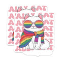 (2 Pack) Ally Cat Magnets - Pride Cat Magnets - LGBTQ Magnets - Rainbow Cat Magnets - Cute Cat Magnets - 5" On Longest Side - for Cars, Fridges, Toolboxes - Made in USA - MAG6839
