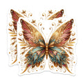 (2 Pack) Ornate Butterfly Magnets - Golden Filigree Art - Whimsical Fridge Decor for Women - 5 Inches On Longest Side - Thick Durable Magnet - Made in USA - MAG39611