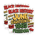 (2 Pack) Black History June Eighteenth 1865 Magnets - Equality Freedom Independence - Juneteenth Pride Celebratory Magnets - 5" On Longest Side - for Cars, Fridges, Toolboxes - Made in USA - MAG3890