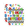 (2 Pack) It's Okay to Be Different Magnets - Autism Acceptance Support - Neurodiversity Teacher Student - 5 Inches On Longest Side - Thick Durable Magnet - Made in USA - MAG37697