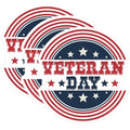 (3 Pack) Veterans Day Decals - Patriotic Decals - USA American Flag Decals - 3 Inches On Longest Side - Easy Peel & Apply - Made in USA - 3MCS7126