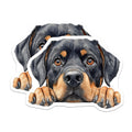 (2 Pack) Rottweiler Magnets - Dog Breed Art - Cute Pet Lover Decor - 5" On Longest Side - Premium Magnet - for Cars, Refrigerators, Toolboxes, Lockers - Made in USA - MAG14425