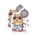 (2 Pack) Disco Hamster Magnets - Dancing Rodent Pet - Funny Kawaii Animal Refrigerator Magnet - 5 Inches On Longest Side - Thick Durable Magnet - Made in USA - MAG38441